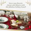 imageSpode Christmas Tree Cheese Board ampamp Spreader Set 2Piece  13quot Acacia Wood Cheese Serving Board with Ceramic Handled Spreader  Festive Serveware for Holiday Entertaining Charcuterie Appetizers
