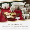 imageSpode Christmas Tree Cheese Board ampamp Spreader Set 2Piece  13quot Acacia Wood Cheese Serving Board with Ceramic Handled Spreader  Festive Serveware for Holiday Entertaining Charcuterie Appetizers
