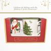 imageSpode Christmas Tree Collection 11oz Ceramic Mug ampamp 3quot Santa Ornament Set  Holiday Coffee or Tea Mug ampamp Decorative Hanging Ornament  Festive Porcelain Holiday Dcor Gift SetMug Gift Set