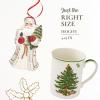 imageSpode Christmas Tree Collection 11oz Ceramic Mug ampamp 3quot Santa Ornament Set  Holiday Coffee or Tea Mug ampamp Decorative Hanging Ornament  Festive Porcelain Holiday Dcor Gift SetMug Gift Set