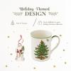 imageSpode Christmas Tree Collection 11oz Ceramic Mug ampamp 3quot Santa Ornament Set  Holiday Coffee or Tea Mug ampamp Decorative Hanging Ornament  Festive Porcelain Holiday Dcor Gift SetMug Gift Set