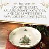 imageSpode Christmas Tree Collection Pasta Bowl  Large 13Inch Serving Bowl Dishwasher Microwave and Freezer Safe Made of Porcelain Serveware Christmas Tree Design GreenBeige