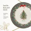 imageSpode Christmas Tree Collector Plate  Exclusive Border with Red Ribbon ampamp Black Check Seasonal Display or Holiday Tableware Use 8quot Porcelain Plate  Microwave ampamp Dishwasher Safe Great Holiday Gift8 Inch