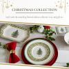 imageSpode Christmas Tree Collector Plate  Exclusive Border with Red Ribbon ampamp Black Check Seasonal Display or Holiday Tableware Use 8quot Porcelain Plate  Microwave ampamp Dishwasher Safe Great Holiday Gift8 Inch