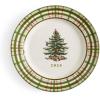 imageSpode Christmas Tree Collector Plate  Exclusive Border with Red Ribbon ampamp Black Check Seasonal Display or Holiday Tableware Use 8quot Porcelain Plate  Microwave ampamp Dishwasher Safe Great Holiday Gift8 Inch