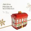 imageSpode Christmas Tree Cookie Jar with Lid 85quot Ceramic Holiday Train Car Dish for Cookies Candy Nuts  Festive Christmas Home Decor ampamp Holiday Treats Jar  Great for Collectors