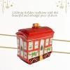 imageSpode Christmas Tree Cookie Jar with Lid 85quot Ceramic Holiday Train Car Dish for Cookies Candy Nuts  Festive Christmas Home Decor ampamp Holiday Treats Jar  Great for Collectors