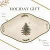 imageSpode Christmas Tree DiamondShaped Dish  88quot Porcelain Holiday Serving Dish Ideal for Salads Pasta Side Dishes  Dishwasher Microwave Freezer Safe  Matching Christmas Dinnerware Collection