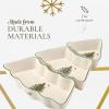 imageSpode Christmas Tree Dip Bowls  3 Piece Ceramic Christmas Dipping Set  Festive Salsa Bowls for Holidays  Durable Dishwasher Safe  Holiday Dinnerware
