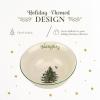 imageSpode Christmas Tree Dip Bowls  Set of 2 Naughty and Nice 4Inch Ceramic Serving Bowls for Holiday Dips Snacks Nibbles  Festive Tableware Christmas Tree Design  Dishwasher ampamp Microwave Safe