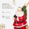imageSpode Christmas Tree Figural Santa Cookie Jar  12quot Dolomite Christmas Cookie Jar with Lid  Holiday Treat Jar Decorative Candy Jar for Kitchen Counter Festive Home Decor Seasonal Gift Idea