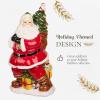 imageSpode Christmas Tree Figural Santa Cookie Jar  12quot Dolomite Christmas Cookie Jar with Lid  Holiday Treat Jar Decorative Candy Jar for Kitchen Counter Festive Home Decor Seasonal Gift Idea