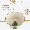 imageSpode Christmas Tree Flared Scalloped Bowl Green Made of Porcelain 6Inch Dish for Rice Dessert or a Snack Dishwasher Safe Microwave Safe Freezer Safe