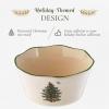 imageSpode Christmas Tree Flared Scalloped Bowl Green Made of Porcelain 6Inch Dish for Rice Dessert or a Snack Dishwasher Safe Microwave Safe Freezer Safe
