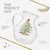 imageSpode Christmas Tree Glass Pitcher with Handle 96oz Festive Holiday Serveware Beverage Jug
