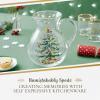 imageSpode Christmas Tree Glass Pitcher with Handle 96oz Festive Holiday Serveware Beverage Jug