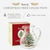 imageSpode Christmas Tree Glass Pitcher with Handle 96oz Festive Holiday Serveware Beverage Jug