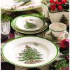 imageSpode Christmas Tree Individual Fruit Bowl  7 Inch Porcelain Oatmeal Salad Soup Cereal Breakfast Dessert Bowl  Durable Stackable Microwave ampamp Dishwasher Safe  Decorative Holiday Design4Piece Dinnerware Place Setting
