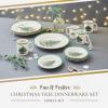 imageSpode Christmas Tree Individual Fruit Bowl  7 Inch Porcelain Oatmeal Salad Soup Cereal Breakfast Dessert Bowl  Durable Stackable Microwave ampamp Dishwasher Safe  Decorative Holiday Design12Piece Dinnerware Set
