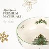 imageSpode Christmas Tree Individual Fruit Bowl  7 Inch Porcelain Oatmeal Salad Soup Cereal Breakfast Dessert Bowl  Durable Stackable Microwave ampamp Dishwasher Safe  Decorative Holiday DesignChristmas Tree Individual Fruit Bowl