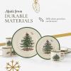 imageSpode Christmas Tree Individual Fruit Bowl  7 Inch Porcelain Oatmeal Salad Soup Cereal Breakfast Dessert Bowl  Durable Stackable Microwave ampamp Dishwasher Safe  Decorative Holiday Design12Piece Dinnerware Set