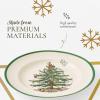 imageSpode Christmas Tree Individual Fruit Bowl  7 Inch Porcelain Oatmeal Salad Soup Cereal Breakfast Dessert Bowl  Durable Stackable Microwave ampamp Dishwasher Safe  Decorative Holiday DesignChristmas Tree Dinner Plate Set