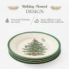 imageSpode Christmas Tree Individual Fruit Bowl  7 Inch Porcelain Oatmeal Salad Soup Cereal Breakfast Dessert Bowl  Durable Stackable Microwave ampamp Dishwasher Safe  Decorative Holiday DesignChristmas Tree Salad Plate Set
