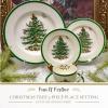 imageSpode Christmas Tree Individual Fruit Bowl  7 Inch Porcelain Oatmeal Salad Soup Cereal Breakfast Dessert Bowl  Durable Stackable Microwave ampamp Dishwasher Safe  Decorative Holiday Design5Piece Dinnerware Set