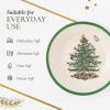 imageSpode Christmas Tree Individual Fruit Bowl  7 Inch Porcelain Oatmeal Salad Soup Cereal Breakfast Dessert Bowl  Durable Stackable Microwave ampamp Dishwasher Safe  Decorative Holiday DesignChristmas Tree Salad Plate Set