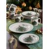 imageSpode Christmas Tree Individual Fruit Bowl  7 Inch Porcelain Oatmeal Salad Soup Cereal Breakfast Dessert Bowl  Durable Stackable Microwave ampamp Dishwasher Safe  Decorative Holiday Design4Piece Dinnerware Place Setting