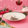 imageSpode Christmas Tree Individual Fruit Bowl  7 Inch Porcelain Oatmeal Salad Soup Cereal Breakfast Dessert Bowl  Durable Stackable Microwave ampamp Dishwasher Safe  Decorative Holiday DesignChristmas Tree Soup Plate Set