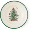 imageSpode Christmas Tree Individual Fruit Bowl  7 Inch Porcelain Oatmeal Salad Soup Cereal Breakfast Dessert Bowl  Durable Stackable Microwave ampamp Dishwasher Safe  Decorative Holiday DesignChristmas Tree Soup Plate Set