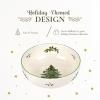 imageSpode Christmas Tree Individual Fruit Bowl  7 Inch Porcelain Oatmeal Salad Soup Cereal Breakfast Dessert Bowl  Durable Stackable Microwave ampamp Dishwasher Safe  Decorative Holiday DesignChristmas Tree Individual Fruit Bowl