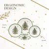 imageSpode Christmas Tree Individual Fruit Bowl  7 Inch Porcelain Oatmeal Salad Soup Cereal Breakfast Dessert Bowl  Durable Stackable Microwave ampamp Dishwasher Safe  Decorative Holiday Design5Piece Dinnerware Set