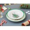 imageSpode Christmas Tree Individual Fruit Bowl  7 Inch Porcelain Oatmeal Salad Soup Cereal Breakfast Dessert Bowl  Durable Stackable Microwave ampamp Dishwasher Safe  Decorative Holiday DesignChristmas Tree Soup Plate Set