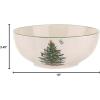 imageSpode Christmas Tree Large Round Bowl  10Inch Porcelain Serving Dish for Salad Pasta and Side Dishes  Iconic Holiday Design with Green Trim Dishwasher Microwave Safe  Festive Gatherings