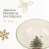 imageSpode Christmas Tree Large Round Bowl  10Inch Porcelain Serving Dish for Salad Pasta and Side Dishes  Iconic Holiday Design with Green Trim Dishwasher Microwave Safe  Festive Gatherings