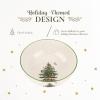 imageSpode Christmas Tree Large Round Bowl  10Inch Porcelain Serving Dish for Salad Pasta and Side Dishes  Iconic Holiday Design with Green Trim Dishwasher Microwave Safe  Festive Gatherings