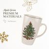 imageSpode Christmas Tree Latte Mug  22 Oz Holiday Coffee Cup for Tea Hot Cocoa and More  Classic Green Banded Christmas Tree Design  Dishwasher ampamp Microwave Safe Fine Earthenware Mug