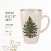imageSpode Christmas Tree Latte Mug  22 Oz Holiday Coffee Cup for Tea Hot Cocoa and More  Classic Green Banded Christmas Tree Design  Dishwasher ampamp Microwave Safe Fine Earthenware Mug
