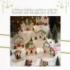 imageSpode Christmas Tree Miniature Christmas Village Figural Decoration LED Lighted Christmas Village Set Ceramic Holiday Decor  Dolomite Christmas Collectible for Indoor Display ChurchPost Office