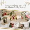 imageSpode Christmas Tree Miniature Christmas Village Figural Decoration LED Lighted Christmas Village Set Ceramic Holiday Decor  Dolomite Christmas Collectible for Indoor Display ChurchTrain