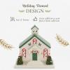 imageSpode Christmas Tree Miniature Christmas Village Figural Decoration LED Lighted Christmas Village Set Ceramic Holiday Decor  Dolomite Christmas Collectible for Indoor Display ChurchSchool House