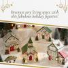 imageSpode Christmas Tree Miniature Christmas Village Figural Decoration LED Lighted Christmas Village Set Ceramic Holiday Decor  Dolomite Christmas Collectible for Indoor Display ChurchPublic House