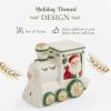 imageSpode Christmas Tree Miniature Christmas Village Figural Decoration LED Lighted Christmas Village Set Ceramic Holiday Decor  Dolomite Christmas Collectible for Indoor Display ChurchTrain