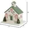 imageSpode Christmas Tree Miniature Christmas Village Figural Decoration LED Lighted Christmas Village Set Ceramic Holiday Decor  Dolomite Christmas Collectible for Indoor Display ChurchSchool House