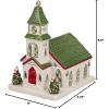 imageSpode Christmas Tree Miniature Christmas Village Figural Decoration LED Lighted Christmas Village Set Ceramic Holiday Decor  Dolomite Christmas Collectible for Indoor Display ChurchChurch