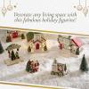 imageSpode Christmas Tree Miniature Christmas Village Figural Decoration LED Lighted Christmas Village Set Ceramic Holiday Decor  Dolomite Christmas Collectible for Indoor Display ChurchSanta with Children