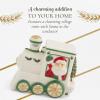 imageSpode Christmas Tree Miniature Christmas Village Figural Decoration LED Lighted Christmas Village Set Ceramic Holiday Decor  Dolomite Christmas Collectible for Indoor Display ChurchTrain