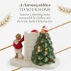 imageSpode Christmas Tree Miniature Christmas Village Figural Decoration LED Lighted Christmas Village Set Ceramic Holiday Decor  Dolomite Christmas Collectible for Indoor Display ChurchSanta with Children